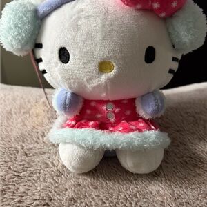 Hello Kitty Plush - Pink Dress with Mint Ear Muffs